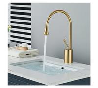 GSZCCZS Pequeño/Mediano/Grande Gota de Agua Lavabo Creativo Placa de Mezcla de Agua fría y Caliente Grúa Grifo de baño Monomando de un Solo Polo (Oro Rosa M)