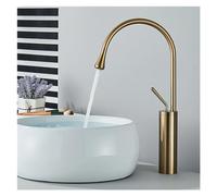 GSZCCZS Pequeño/Mediano/Grande Gota de Agua Lavabo Creativo Placa de Mezcla de Agua fría y Caliente Grúa Grifo de baño Monomando de un Solo Polo (Oro Rosa M)