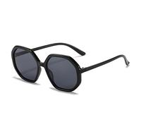 GSZCCZS Polygon - Gafas de sol para mujer, vintage, colores caramelos, lentes de sol degradados UV400, negro, gris, Talla única