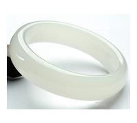 GSZCCZS Pulsera de Jade para Mujer, Pulsera China, Pulsera de Jade Blanco con Grasa de Oveja Natural, Pulsera de Jade Femenina con Caja (58 mm)