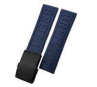 GSZCCZS Reemplazo de banda de goma de silicona trenzada de 22 mm de 24 mm para correa de vigilancia de patrimonio de Avenger Superocean Pulseras/Negro 1 Negro/24 mm