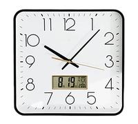 GSZCCZS Reloj de Pared Cuadrada Relojes de plástico Modernos de Estilo de Estilo Simple decoración de Reloj de Vidrio Decorativo para decoración del hogar 13in/33cm no Ticking