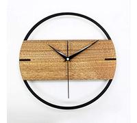GSZCCZS Reloj de Pared Reloj Decorativo de Pared, Tiempo de Presen y de 12 "Series de Granja Reloj de cabaña de cabaña de diseño Vintage
