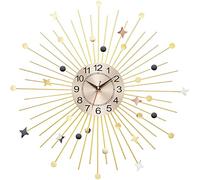GSZCCZS Relojes de Pared para decoración de la Sala de Estar Gran Reloj de Pared de Metal 3D, Reloj de Reloj Que no Funcionan en Silencio para la batería para la Cocina del Dormitorio Decorativo