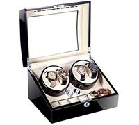 GSZCCZS Shaker de Reloj mecánico 4+6 Motor de eslacín de Viento de Reloj automático y 5 Modos de rotación Caja de Almacenamiento de Almacenamiento Siltro Adaptador de CA de Motor y batería F