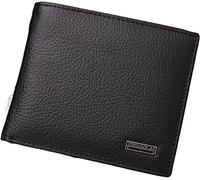 GSZCCZS Tarjetero Monedero de Cuero Genuino para Hombre Monedero de Piel de Vaca para Hombre Monedero Corto Negro Monedero Corto (Color : Brown)