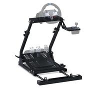GT OMEGA Soporte de Volante Clásico - Plegable de Nivel de Entrada Sim Rig, Pre-Equipado con un Montaje de Palanca de Cambio y Silla Link, Ajustable y Listo para Actualizar