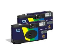 GT PHOTO Pack de 2 cámaras Desechables Realishot Flash, 27 Fotos, Color Negro