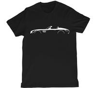 GT S Roadster R190 - Camiseta moderna de silueta de superdeportivo, Negro, 3X-Large