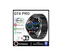 (GT4 PRO MaxBlack Steel Band) Compatible con Huawei GT Series Smart Watch Adultos Seguimiento GPS NFC