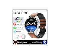 (GT4 PRO MaxBrown Belt) Compatible con Huawei GT Series Smart Watch Adulto Seguimiento GPS NFC Pantalla