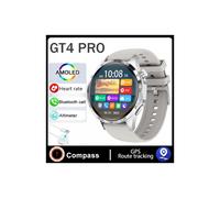 (GT4 PRO MaxSilver) Compatible con Huawei GT Series Smart Watch Adultos Seguimiento GPS NFC Pantalla HD Llamada