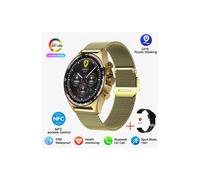 (GT4 PROMesh Gold) Reloj inteligente Huawei GT4 Pro con GPS, compatible con adultos, pantalla HD, NFC,