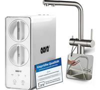 GT600 Filtro de ósmosis de 3 vías sin taladrar, filtración de 8 etapas, reemplazo en 3 segundos, instalación inferior, sin depósito
