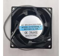 GT8038HBL1 8038 110V 0.14A 2-Wire High Airflow Axial Cooling Fan for Distribution Box