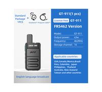 (GT911FRS1pcsCable) GT-911 Mini Walkie Talkie Portátil Tipo-C con Carga 1 Pieza Walkie-talkie Radio