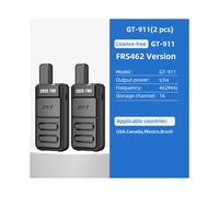 (GT911FRS2pcs)GT-911 2PCS Mini Walkie Talkie Ultrafino PMR FRS Profesional Portátil Tipo-C Carga
