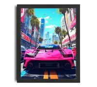 GTA VI Vice City Poster GTA Wall Art For Gaming Room GTA Print Gamer Gift Poster A4 - Inspirador Motivacional Arte de la pared Vida diaria Cita alentadoras frases cortas famosas palabras inspiradoras