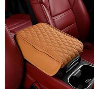 GTALIJHN Funda Reposabrazos Coche para FIAT 500 Cult 500l 500x 500e, Apoyabrazos Caja Almohadilla Central Consola Cubierta Cómodo Impermeable Decorar Accesorios,F/Cayenne Yellow- 32 * 21cm