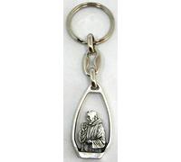 GTBITALY 50.273.30 028 llavero padre piadoso santo piedrelcina plata, Argento, Small