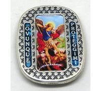 GTBITALY 90.254.36 007 Imán Arcángel San Michele Michael Micheal Dondequiera Protemas Plata esmaltado a mano 3,5 cm