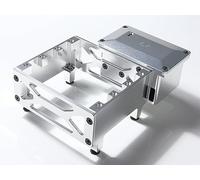 GTBRacing Caja receptora de montaje servo de aluminio CNC para coche RC 1:5 LOSI Desert Buggy DBXL-E 2.0 pieza de actualización (plata)