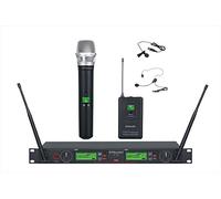 GTD Audio 2 x 800 canales UHF Diversidad inalámbrico Hand-Held/Lavalier/Headset micrófono sistema de micrófono