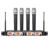 GTD Audio u-504h UHF sistema de micrófono inalámbrico con 4 Hand Held Micrófonos