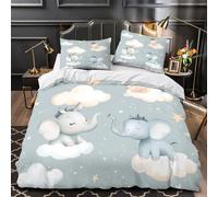 GTDKSUEVG Juego 3 Piezas Microfibra Baby Animals Funda de Edredón Impresión 3D Funda Almohada Antialérgica Cute Coon Funda Edredon Cremallera for Adultos Double（200x200cm）