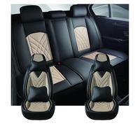 Gtdtixc Funda de Asiento para Hyundai para Kona I30 I10 I40 I20 para Santa Fe para Niro para Accent Fundas universales de Cuero PU para Asientos Coche(Beige)