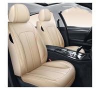 Gtdtixc Funda de Asiento para Nissan para Qashqai para Micra para Note para X-for Trail para Almera Fundas Cuero Asientos Coche Juego Completo 5 Protectores(Beige)