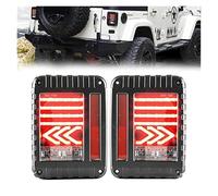 GTDTKGANAK Luz de freno Conjunto De Luces Traseras De Freno Con Señal De Giro Y 2 Luces LED Rojas Para Jeep Para Wrangler JK JKU Sports Sahara Freedom Rubicon
