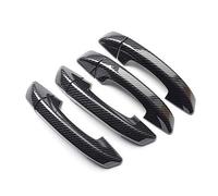 GTDTKGANAK Manijas exteriores para puertas de coche Embellecedor De Manija De Puerta Lateral De Fibra De Carbono Para VW Para Golf 6 MK6 Para Skoda Para Superb (2009-2013) - Plateado