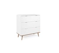 Gteborg Cofras de cajones - 3 cajones - Decoracin de roble de Sonoma blanco - Escandinavo - L 79.8 x D 40 x H 86.5 cm