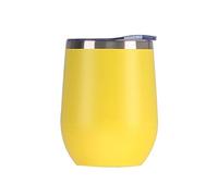 Gtell 12oz Copas de vino sin tallo con tapa, doble pared aislante, vaso de viaje, perfecto para vino, café, bebidas, champán, cócteles,