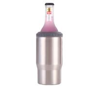 Gteller Aislante de lata/botella de acero inoxidable 4 en 1, tapas bidireccionales de 14 onzas, doble pared con aislamiento SUS, soporte para botella de cerveza (acero inoxidable)