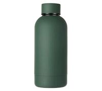 Gteller Frasco de vacío de boca estrecha de acero inoxidable 18/8 de doble pared, botella de agua deportiva térmica que mantiene el calor y el frío (350 ml, verde oscuro)