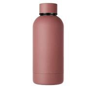 Gteller Termo de doble pared de acero inoxidable 18/8 con boca estrecha, botella de agua térmica deportiva que mantiene el calor y el frío (350 ml, rojo ladrillo)