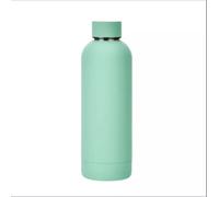 Gteller Termo de doble pared de acero inoxidable 18/8 con boca estrecha, botella de agua térmica deportiva que mantiene el calor y el frío (500 ml, verde)