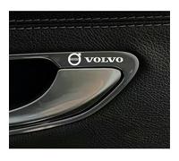 GTFRFD 4pcs 3D Emblema metálico Cromo Apto para Volvo S40 S60 S60 S80 C30 V70 V50 V60 V40 V90 XC40 XC60 XC90 XC70 Lado carrocería Etiqueta Pegatinas Trasero Portón Letras Adhesivo Logo Insignia