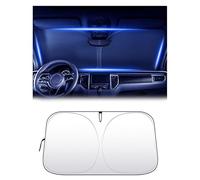 GTFRFD Parasol Coche Delantero, para MG EHS 2018-2024 HEV Parasol Coche Proteccion Solar Anti UV Rayos Plegable Fácil de Instalar y Almacenar
