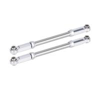GTFRUQAS Kit Actualización RC para Traxxas para Slash 4x4 4WD 2 Barras De Dirección De Alta Resistencia De Aluminio Y Acero Inoxidable para Piezas De Mejora Combinadas(Silver)
