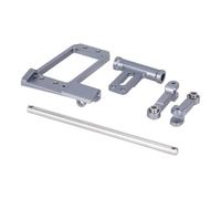 GTFRUQAS Kit Actualización RC para Vanquish para Phoenix VS4-10 F10 1/10 Kit De Cilindro De Dirección Hidráulica A Escala 1/10 con Soporte Servo BTA para Eje De Pórtico sobre Orugas RC DIY(Titanium)