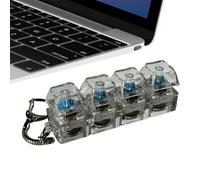 GTFYUDGH 7,5×2×3cm para Aliviar El Estrés del Teclado, 4 Botones Teclado Fidget Toy, Teclados Antiestrés, Alivios Estrés Llavero Antiestrés Botones Juguetes con Luces LED