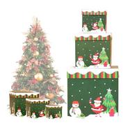 GTFYUDGH Cajas apilables de Navidad | Set de 3 cajas regalo Santas Reno Árbol de Navidad | Envasado Emboîtable con Tapas para Cumpleaños Fiestas Año Nuevo, Decoración