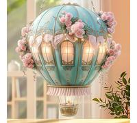 GTFYUDGH Linterna De Globo Aerostático - Lámparas Solares Decorativas Cometa | Modelo Acrílico Con Ventana Colgante 2D Para Jardín Bodas Camping Reuniones