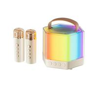 GTFYUDGH Máquina de Karaoke de micrófono inalámbrico, Altavoz de Karaoke inalámbrico | Altavoz de Karaoke al Aire Libre portátil | Herramienta de Entretenimiento de Bobina poderosa para Fiestas de