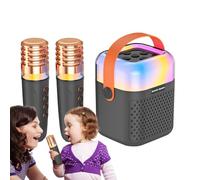 GTFYUDGH Máquina de Karaoke para Niños - Audio de Canto Inalámbrico con 2 Micrófonos | De Karaoke para Cantar - para Fiestas en Casa, Jardín, Oficina y Eventos al Aire Libre
