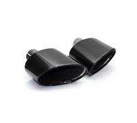 GTGJFJKW Garganta de la Cola del Coche para A-UDI A3 A4 A5 A6 A7 RS3 RS4 RS5 RS6 RS7 Silenciador De Tubo De Escape Ovalado(Negro)