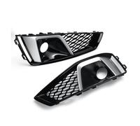 GTGJFJKW Para Audi A4 B9 S-LINE S4 2019 2020 Parrilla Delantera De Coche Parrilla Malla Panal Cubierta De Faro Antiniebla 8WD807681J Accesorios(Chrome Silver)